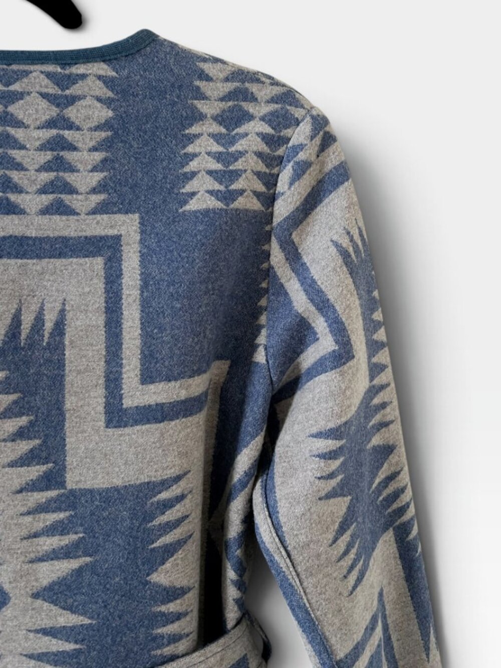 Pendleton Virgin Wool Aztec Jacket/Coat In Blue & Gray Size S - Picture 11 of 14